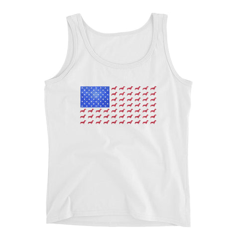 American Dachshund Flag Ladies' Tank