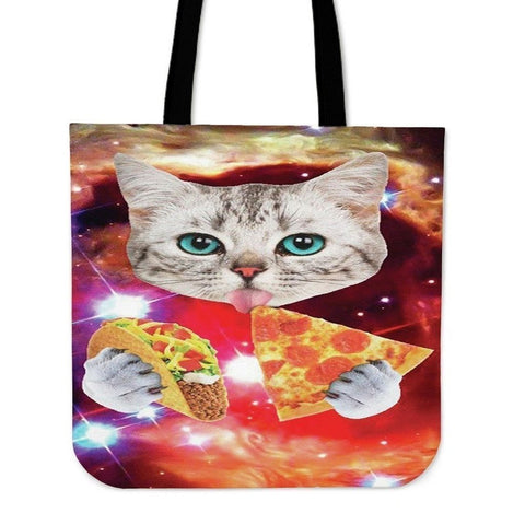 Pizza Loving Cat-Tote Bag-Free Shipping-Paww-Printz-Merchandise